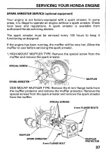 Предварительный просмотр 40 страницы Honda GX 610 standard Owner'S Manual