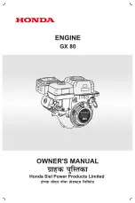 Honda GX 80 Owner'S Manual preview