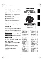 Honda GXV390 Owner'S Manual preview