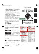 Honda GXV50 Owner'S Manual preview