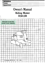 Preview for 1 page of Honda H3013H Owner'S Manual