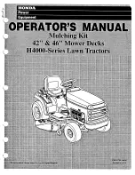 Honda H4000-Series Operator'S Manual preview