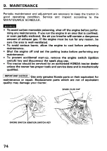 Preview for 76 page of Honda H5013 Owner'S Manual