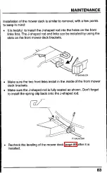 Preview for 85 page of Honda Harmony H2013HDA Owner'S Manual