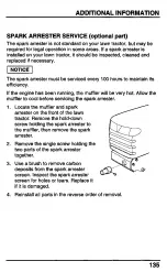 Preview for 137 page of Honda Harmony H2113GDA Owner'S Manual