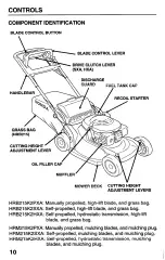 Предварительный просмотр 12 страницы Honda Harmony HRB215HXA Owner'S Manual