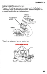 Предварительный просмотр 17 страницы Honda Harmony HRB215HXA Owner'S Manual