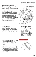 Предварительный просмотр 27 страницы Honda Harmony HRB215HXA Owner'S Manual