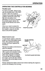 Предварительный просмотр 33 страницы Honda Harmony HRB215HXA Owner'S Manual