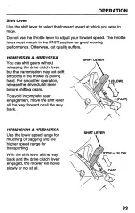 Предварительный просмотр 35 страницы Honda Harmony HRB215HXA Owner'S Manual