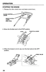 Предварительный просмотр 36 страницы Honda Harmony HRB215HXA Owner'S Manual