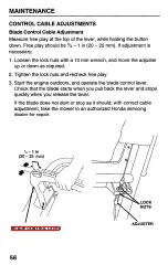 Предварительный просмотр 58 страницы Honda Harmony HRB215HXA Owner'S Manual