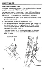 Предварительный просмотр 60 страницы Honda Harmony HRB215HXA Owner'S Manual