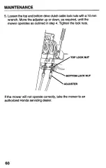 Предварительный просмотр 62 страницы Honda Harmony HRB215HXA Owner'S Manual