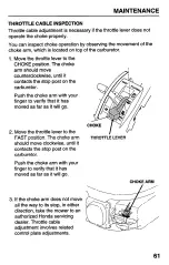 Предварительный просмотр 63 страницы Honda Harmony HRB215HXA Owner'S Manual