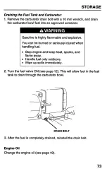 Предварительный просмотр 75 страницы Honda Harmony HRB215HXA Owner'S Manual