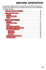 Preview for 17 page of Honda Harmony HRB215PDA Owner'S Manual