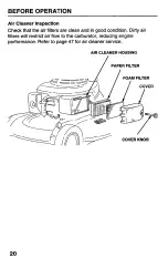 Preview for 22 page of Honda Harmony HRB215PDA Owner'S Manual