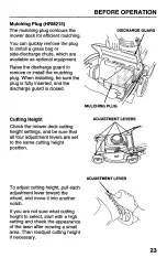 Preview for 25 page of Honda Harmony HRB215PDA Owner'S Manual