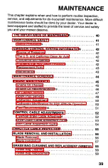 Preview for 41 page of Honda Harmony HRB215PDA Owner'S Manual