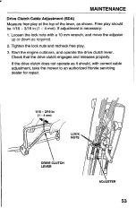 Preview for 55 page of Honda Harmony HRB215PDA Owner'S Manual