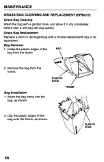 Preview for 60 page of Honda Harmony HRB215PDA Owner'S Manual