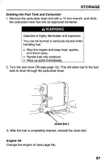 Preview for 69 page of Honda Harmony HRB215PDA Owner'S Manual