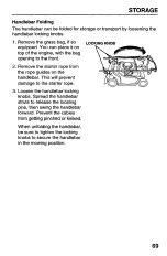 Preview for 71 page of Honda Harmony HRB215PDA Owner'S Manual