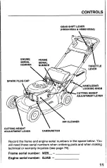 Preview for 13 page of Honda Harmony HRB215PXA Owner'S Manual