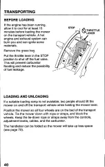 Preview for 42 page of Honda Harmony HRB215PXA Owner'S Manual