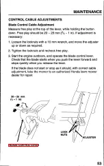 Preview for 55 page of Honda Harmony HRB215PXA Owner'S Manual