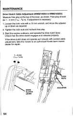 Preview for 56 page of Honda Harmony HRB215PXA Owner'S Manual