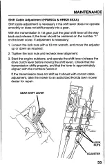 Preview for 57 page of Honda Harmony HRB215PXA Owner'S Manual