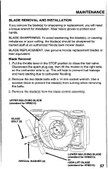 Preview for 59 page of Honda Harmony HRB215PXA Owner'S Manual