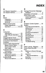 Preview for 86 page of Honda Harmony HRB215PXA Owner'S Manual