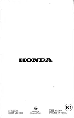 Preview for 90 page of Honda Harmony HRB215PXA Owner'S Manual