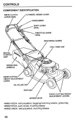 Preview for 12 page of Honda Harmony HRB215SDA Owner'S Manual