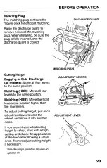 Preview for 25 page of Honda Harmony HRB215SDA Owner'S Manual