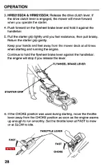 Preview for 30 page of Honda Harmony HRB215SDA Owner'S Manual