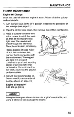 Preview for 47 page of Honda Harmony HRB215SDA Owner'S Manual