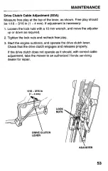 Preview for 55 page of Honda Harmony HRB215SDA Owner'S Manual