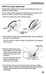 Preview for 57 page of Honda Harmony HRB215SDA Owner'S Manual