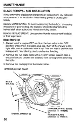 Preview for 58 page of Honda Harmony HRB215SDA Owner'S Manual