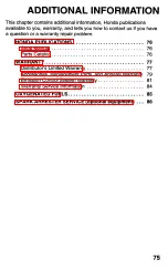 Preview for 77 page of Honda Harmony HRB215SDA Owner'S Manual