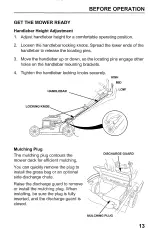 Preview for 15 page of Honda Harmony HRB217HXA Owner'S Manual