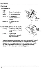 Preview for 15 page of Honda Harmony HRM215PDA Owner'S Manual