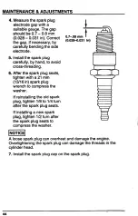 Preview for 49 page of Honda Harmony HRM215PDA Owner'S Manual