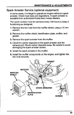 Preview for 50 page of Honda Harmony HRM215PDA Owner'S Manual