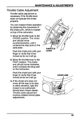 Preview for 54 page of Honda Harmony HRM215PDA Owner'S Manual