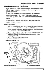 Preview for 56 page of Honda Harmony HRM215PDA Owner'S Manual